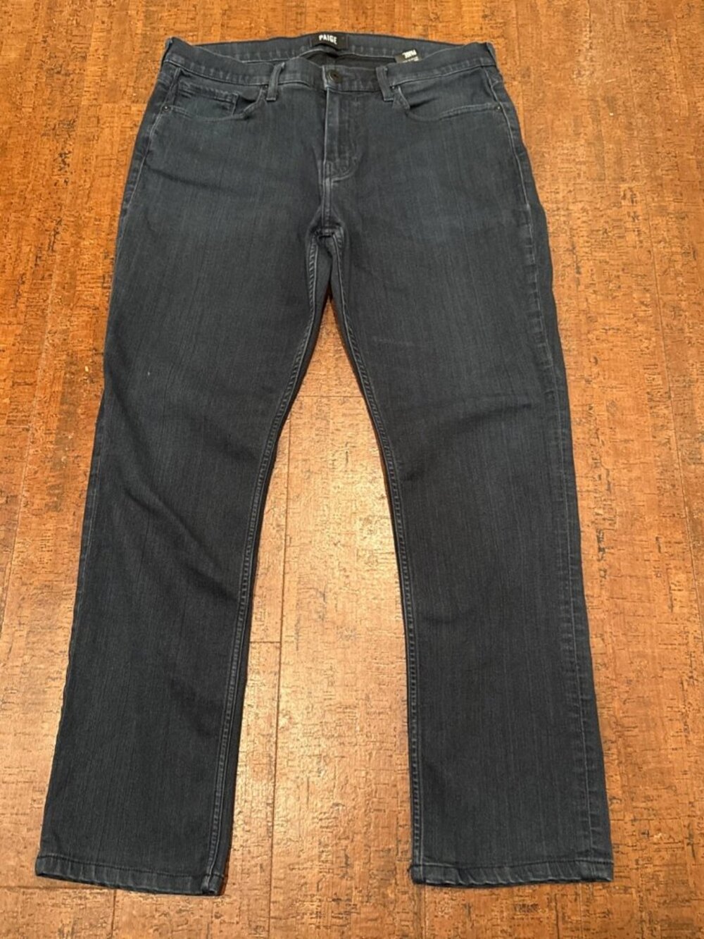 Paige 33X29 Federal Slim Straight Jeans Dark Wash Denim